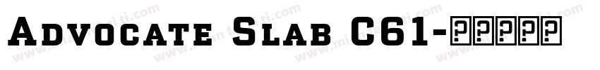 Advocate Slab C61字体转换